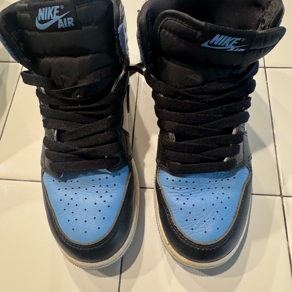 ‼️‼️‼️❌SOLD ❌‼️‼️‼️Nike Air High-Top Black and Light Blue Sneakers